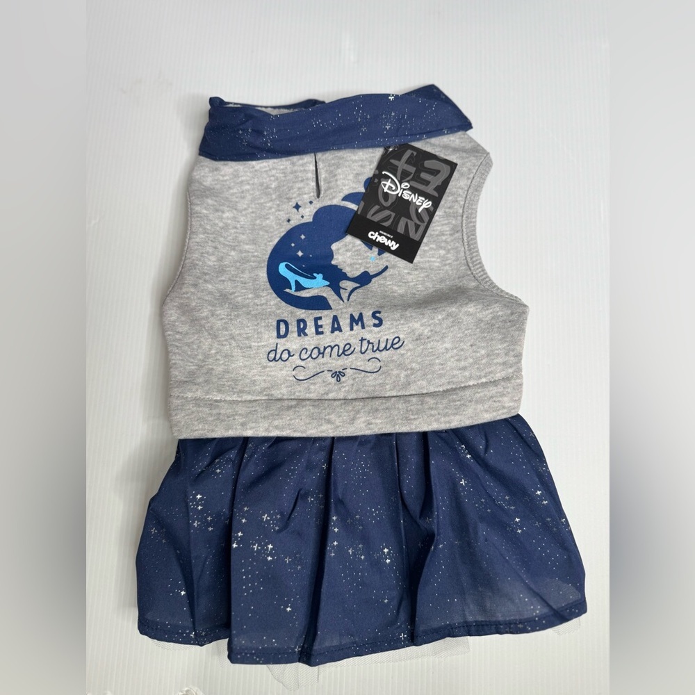Disney Cinderella "Dreams Come True" Dog & Cat Sweatshirt Dress - Size Medium - Picture 2 of 13
